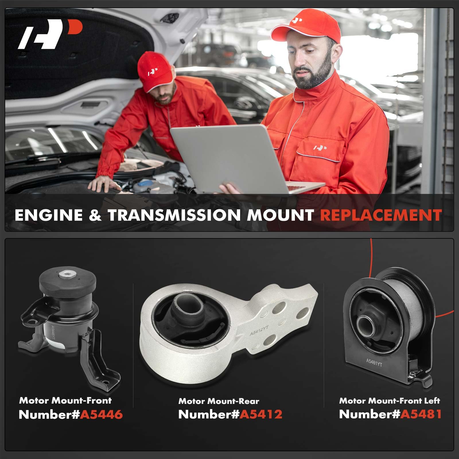 4-Piece Engine & Transmission Mount Kit For Ford Escape, Mazda Tribute, Mercury Mariner 13 thumbnail image
