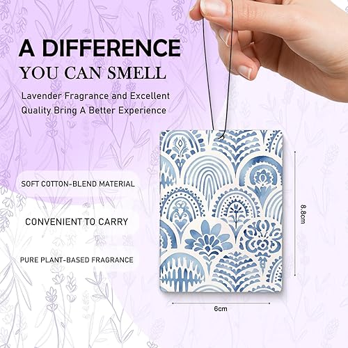 Miniatura 2 de Accesorios florales azules para mujer, ambientador floral retro de North Town para colgar 3 piezas para autos, armario, cajón, libros, baño,