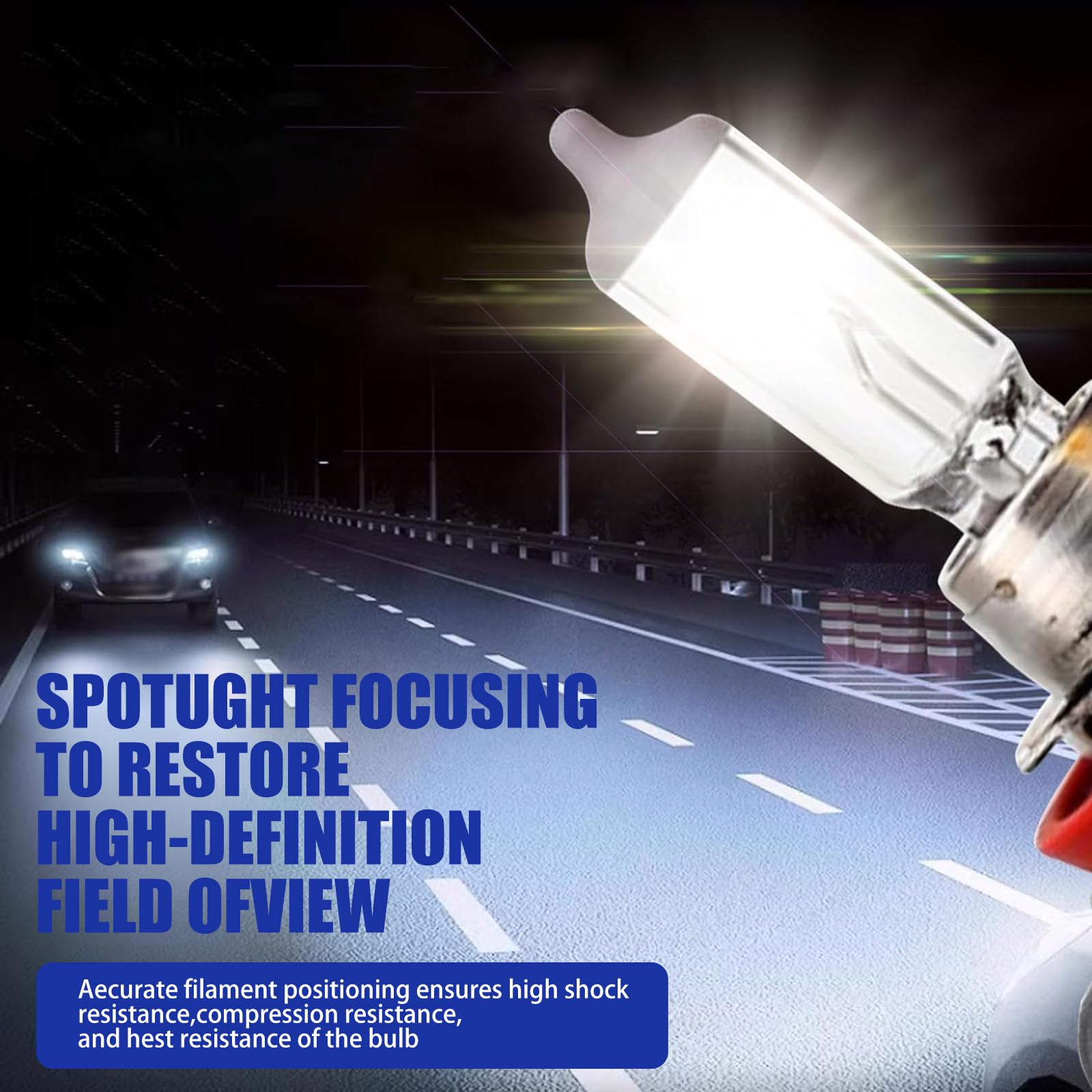 Pack-2 Car H11 Halogen Bulbs 55W 12V Quartz Lamp Super Bright Beam Low High Beam Fog Light Replacement — view 5