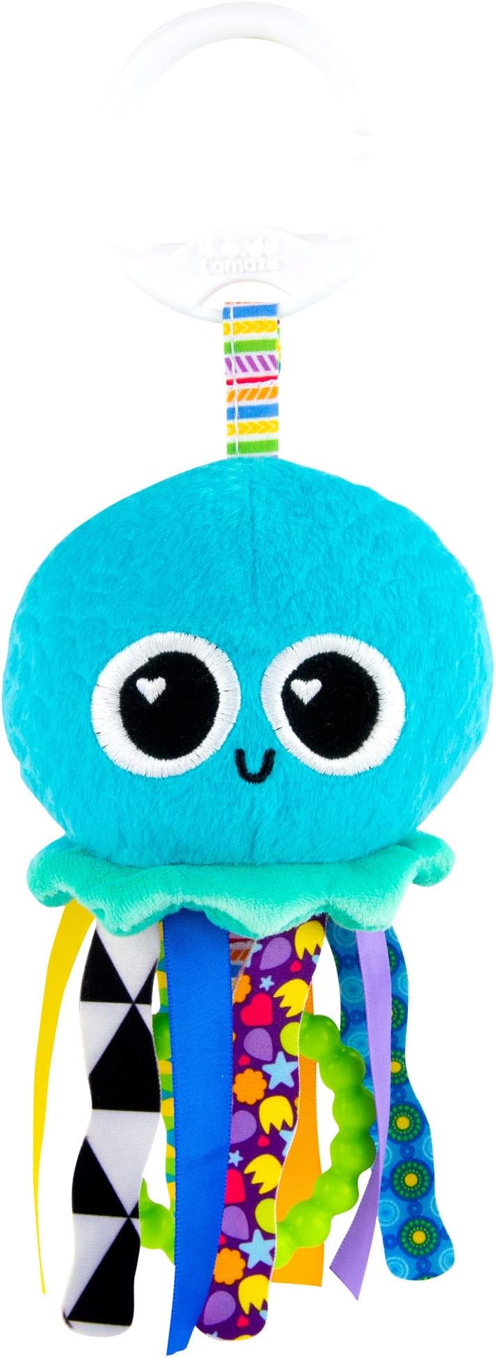 Lamaze Clip On Car Seat and Stroller Toy - Sprinkles The Jellyfish - Tactile Travel Toys for Sensory Development - Baby Sensory Toys - Ages 0 Months and Up