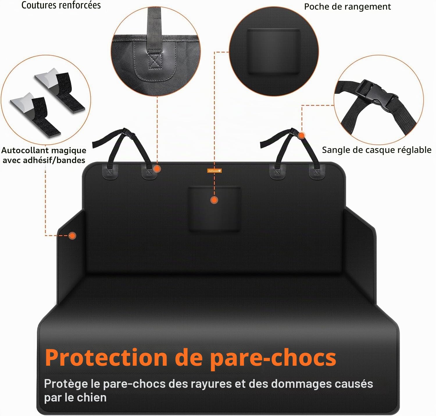 Protection Coffre Voiture Chien pour BYD Seal U DMi 2023 2024 2025, Housse Protection de Coffre de Voiture avec Protection Latérale Entretien Facile