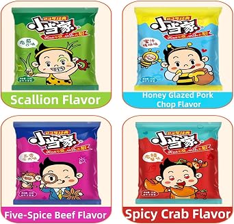 SntCrave Crispy Dry Noodle Snack 80g, 4 Packs | 4 Mixed Flavours
