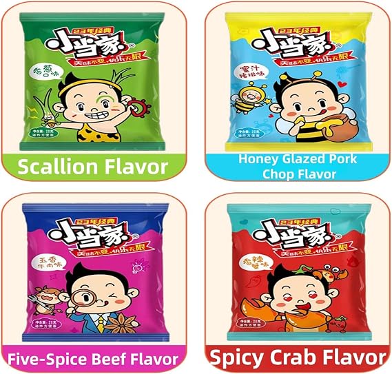 SntCrave Crispy Dry Noodle Snack 80g, 4 Packs | 4 Mixed Flavours