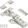 TOUCH Cabinet Hinges 5 Pairs, 10 PCS Face Frame Cupboard Door Soft Close Hinges 38 Inch Half Overlay Concealed European Clip-On Hinges for Kitchen Cabinet 3-Way Adjustable with Screws