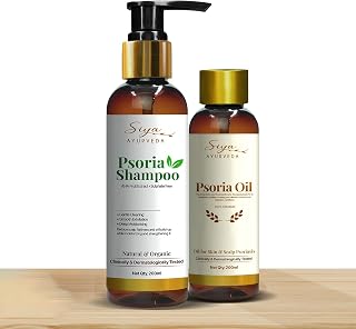 SiyaAyurveda Scalp Psoriasis Relief Combo - Oil and Shampoo for Scalp Psoriasis, Eczema, Dermatitis | Pack of 2 Price In India