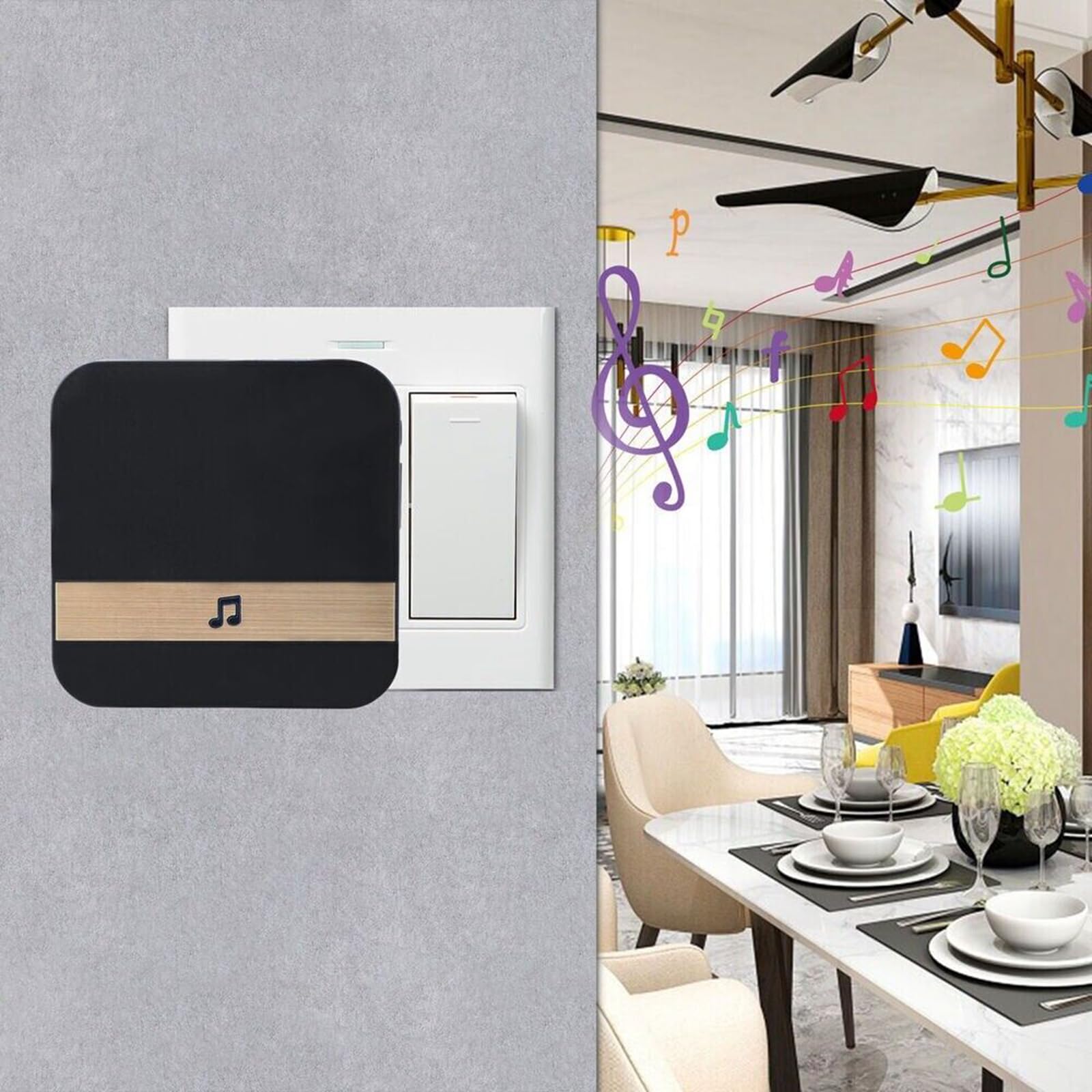 BAAQII 433MHz Wireless Wifi Smart Video Doorbell Chime Music Receiver Home Security Indoor Intercom Door Bell Receiver 10-110dB - Image 2