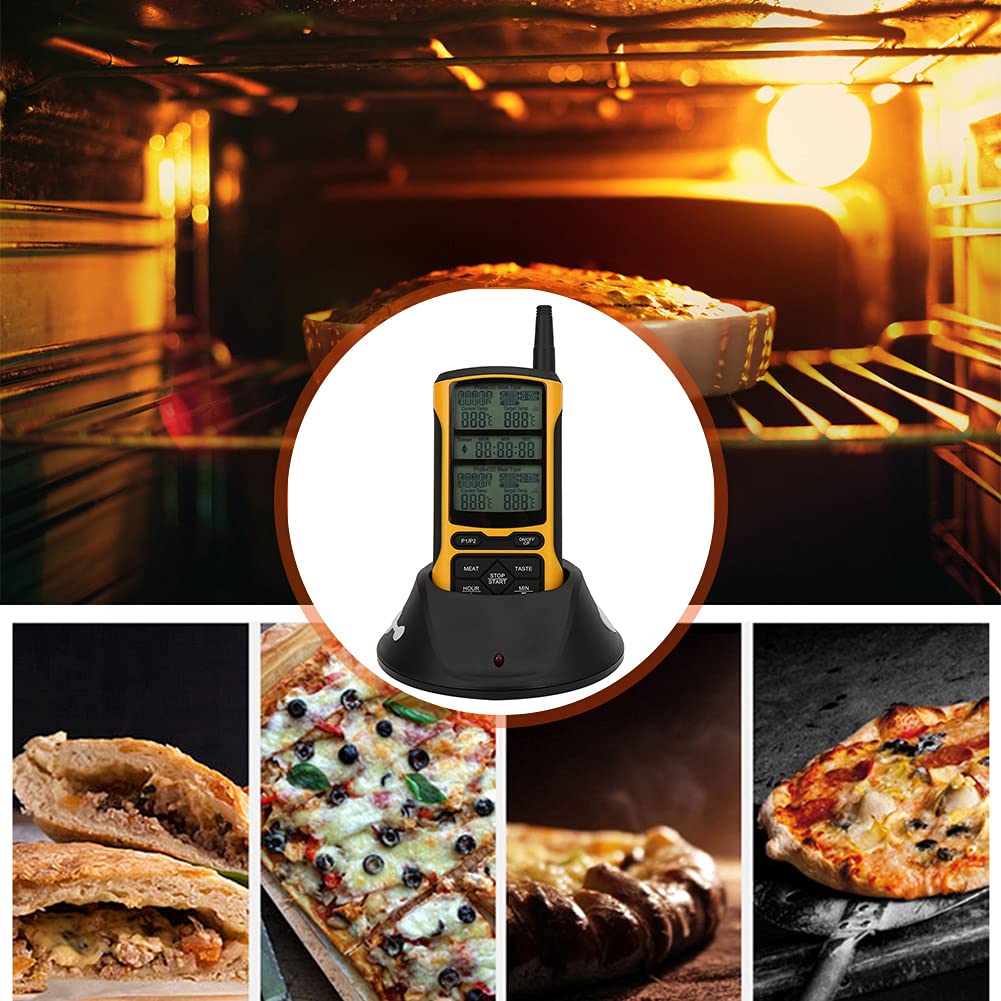 Alvinlite Termometro Digitale Senza Fili per Carne Termometro per Barbecue Termometro Digitale per Carne con Doppia sonda per Cottura alla griglia