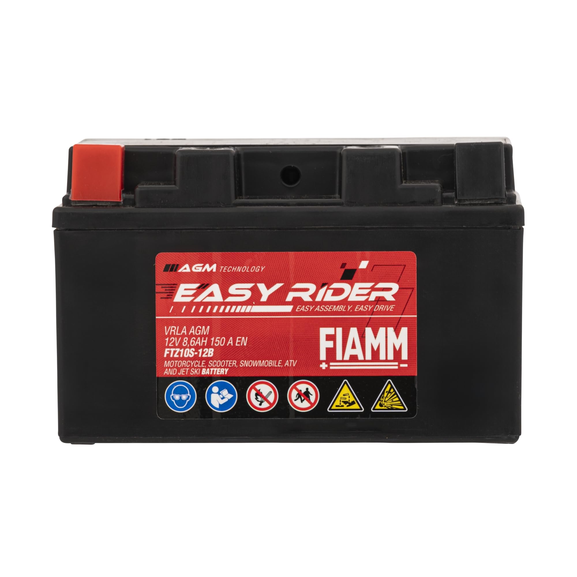 Fiamm Batteria per Moto e Scooter FTZ10S-12B 8.6AH 150A, Batteria Easy Rider AGM Technology, Massima Potenza di Avvio,Senza Manutenzione, Già Carica, Pronta all'Uso, Adatta a Scooter e Moto | AGM Technology, Massima Potenza di Avvio,Senza Manutenzione, Gi