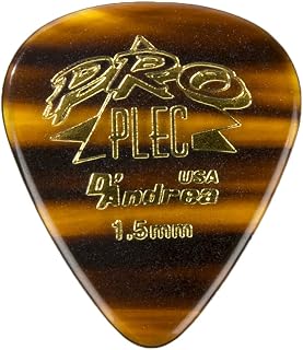 D'Andrea PPRO-351 Pro Plec 351 Standard Guitar Pick, 12-Piece, Shell, 1.5mm