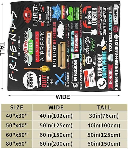 Miniatura 6 de Manta de franela de forro polar ligera de la serie de televisión clásica, súper suave y acogedora, regalos para mujeres y hombres, decoración del