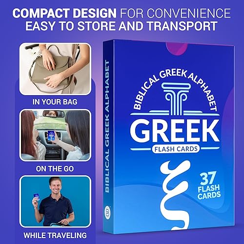 Miniatura 6 de Tarjetas didácticas del alfabeto griego bíblico  Recurso educativo de aprendizaje de idiomas para memoria y palabras de vista  Juego divertido