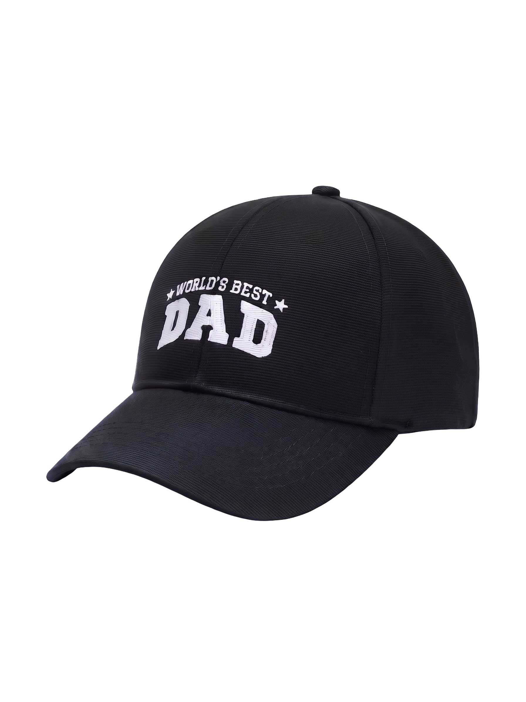 fabseasons World's Best Dad and Son Baseball Caps Combo – Matching Family Value Pack Sun Hats/caps with Adjustable Metal Buckle Closure (Black)-picture-43