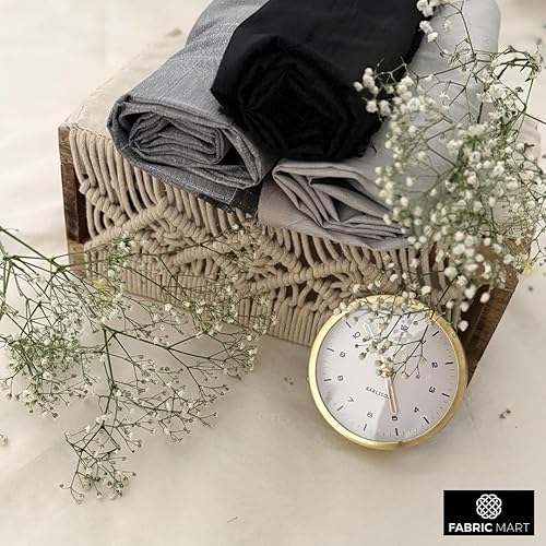 Miniatura 6 de Fabric Mart Direct Tela Dupioni de seda negra por The Yard, 3 yardas continuas 41 pulgadas de ancho Slubbed Dupioni Silk Solid Color Black