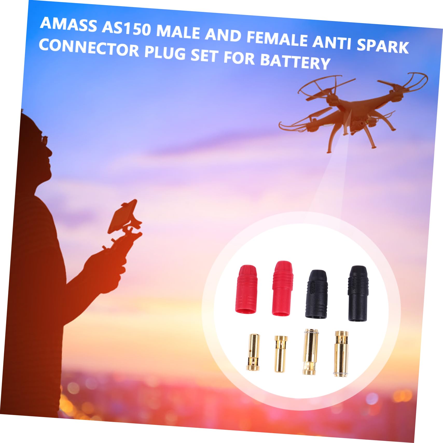 SOLUSTRE 8piezas Spark Para Baterías Lipo Macho y Hembra De Juego De Hembras Machos Para Aeromodelismo y Vehículos Rc