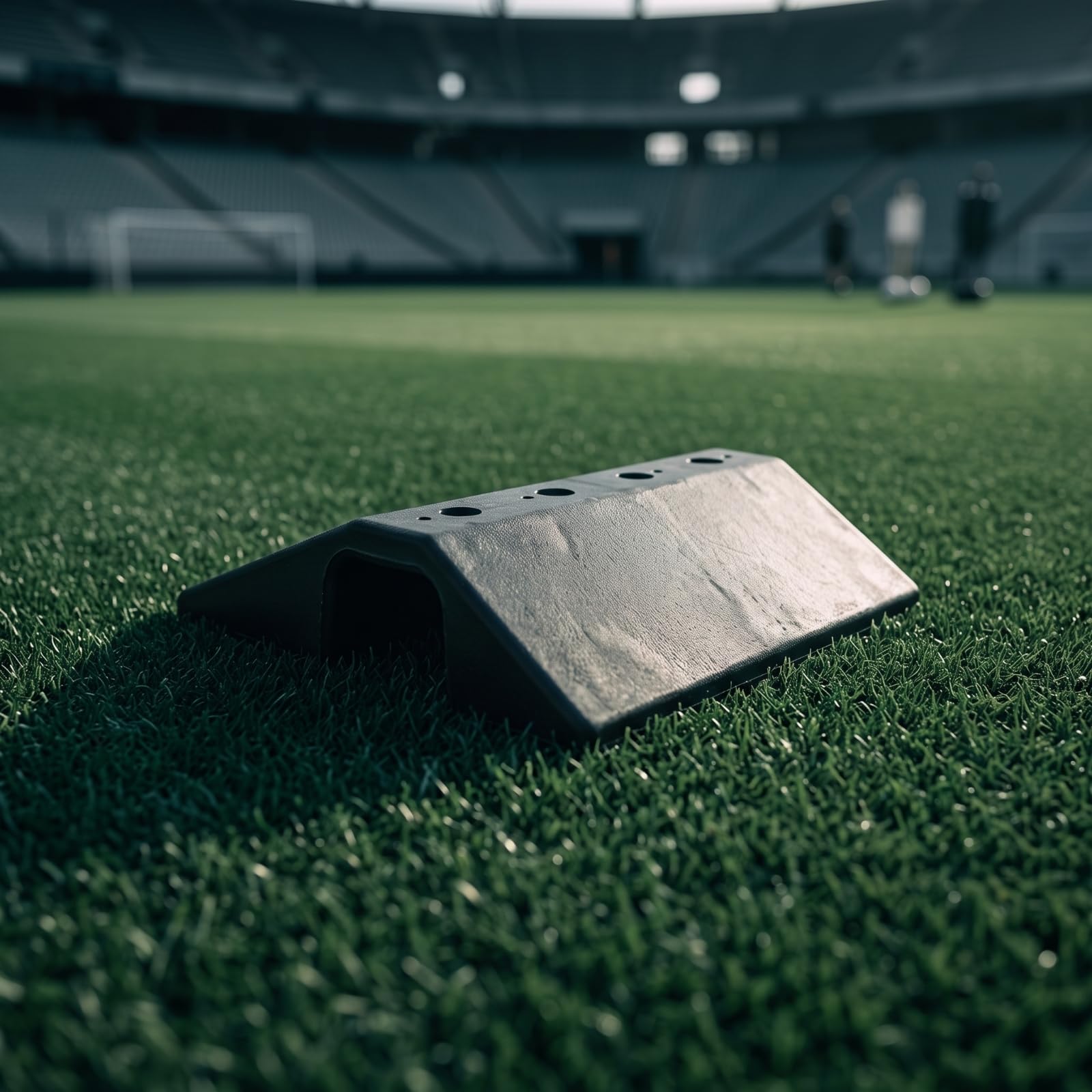 Training Obstacle Pesante in Gomma Base Ancoraggio Supporto Forma a Cuneo Antiscivolo con Fori di Fissaggio Adatta per Allenamenti Calcio Esercizi Atletici Manovre