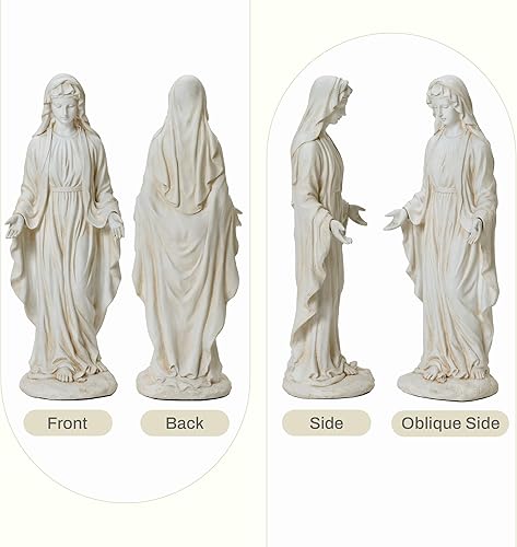 Miniatura 7 de LuxenHome - Estatua de Virgen María para exteriores, estatua religiosa de jardín de 30 pulgadas, estatua de la bendita madre al aire libre, estatuas