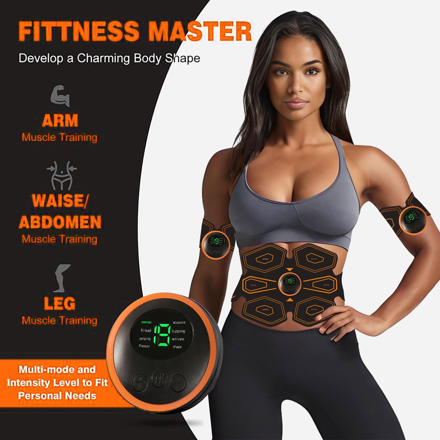STIMULATEUR MUSCULAIRE EMS POLYVALENT CEINTURE