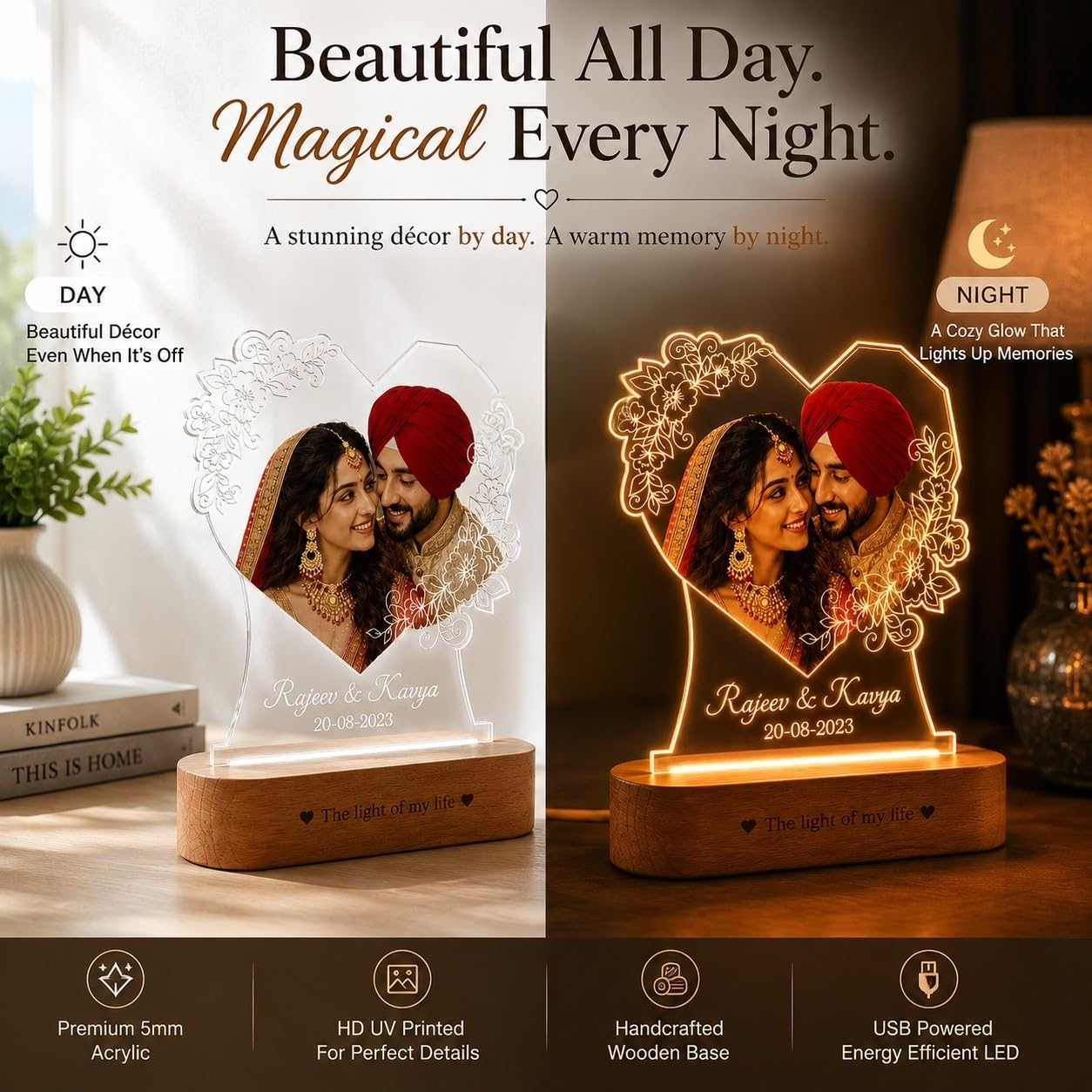 Personalized Photo Lamp - Romantic Gift for Wife -6 Personalized Photo Lamp - Romantic Gift for Wife -6