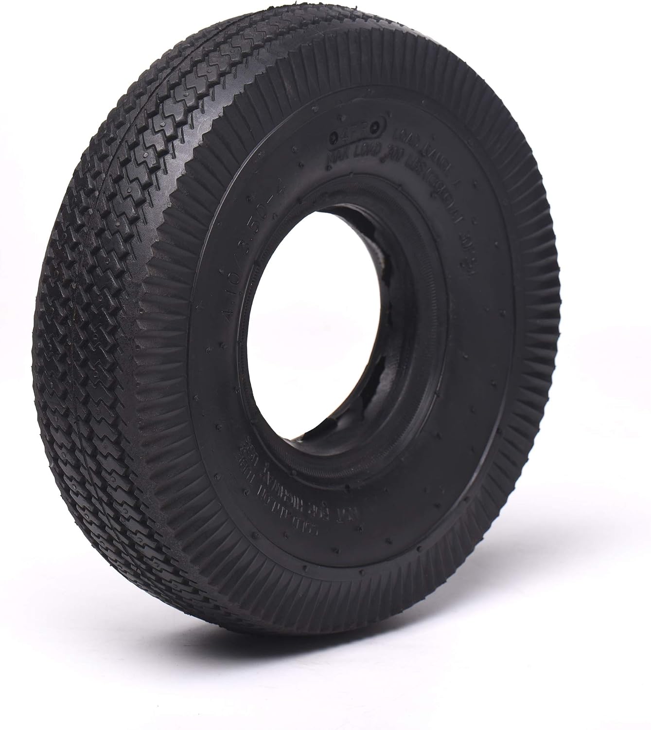 AR-PRO 4.10/3.50-4" Heavy Duty Replacement Tires and Inner Tubes with TR-13 Straight Valve Stem (Set of 2) - for Wheelbarrows, Mowers, Hand Trucks and More