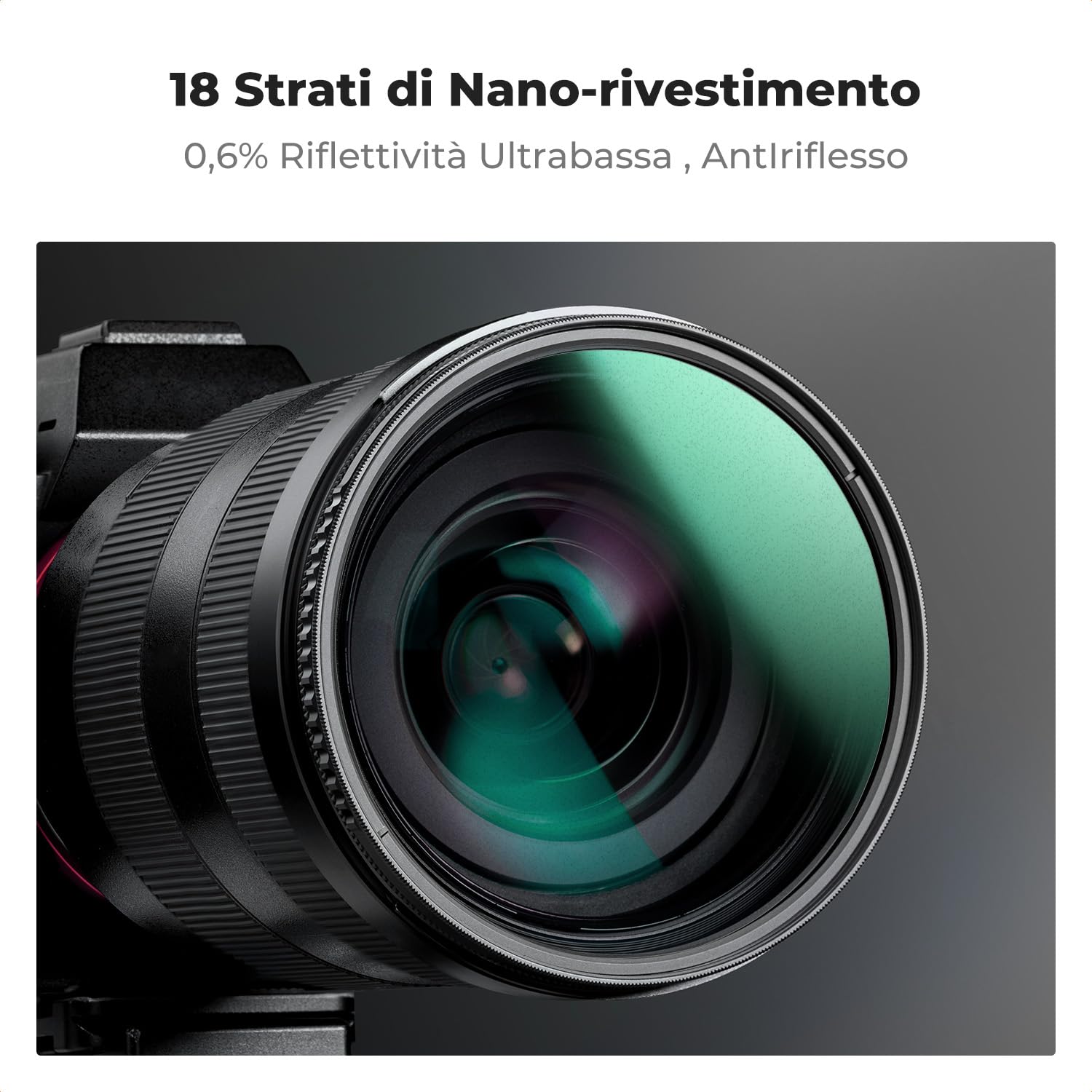 K&F CONCEPT Nano-Klear 58mm Filtro Black-Mist 1/4 & Polarizzatore CPL 2 In 1, Filtro Black Diffusion 1/4 & CPL in Vetro Ottico Nano Rivestimento con 3Pcs Panno di Pulizia