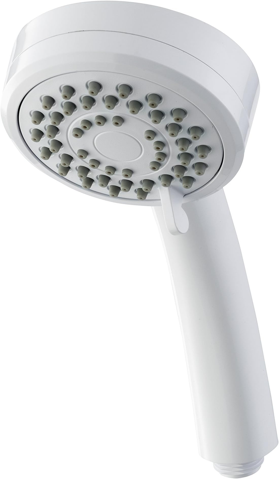Triton Showers Showerhead | Bathroom Accessory | Water | 3 Spray Patterns | High Pressure Shower Heads | Lara | White Finish | Head Set | Shower Accessories