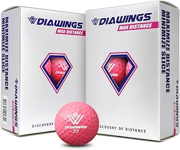 Diawings Max Distance Golf Balls Easy Control & Straight Flight | Increased Distance for Slower Swing Speeds | USGA & R&A Conforming | 12 Balls