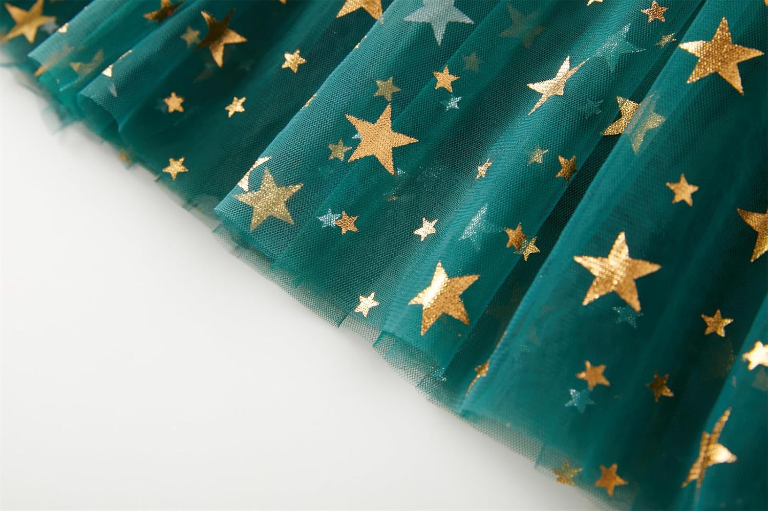 Little Girls Christmas Red Dress Toddler Long Sleeves Green Sparkle Stars Tulle Tutu Party Dresses Xmas Outfits - Image 9