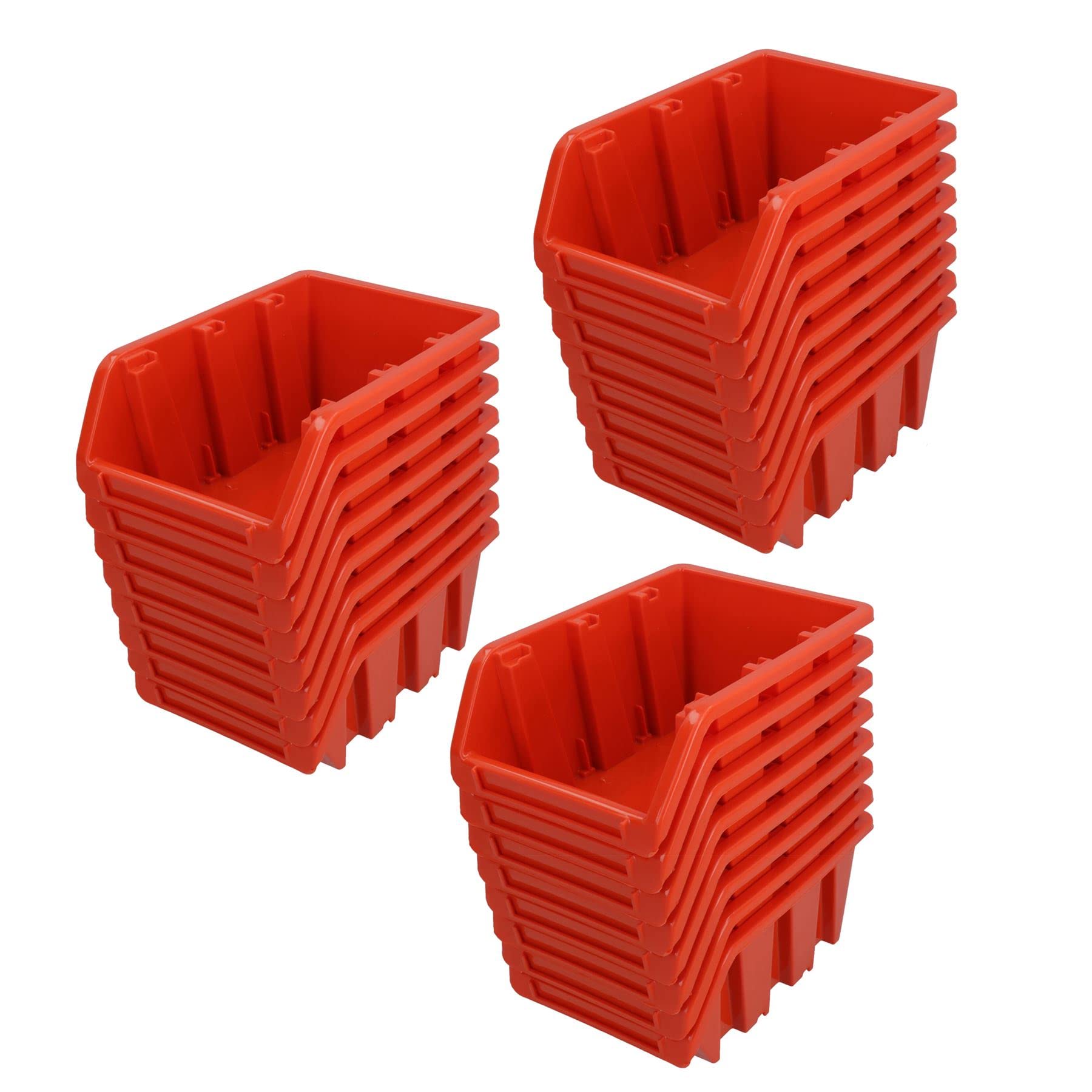 Contenitori impilabili da parete o impilabili per garage, officina, 165 x 105 x 75, 24 pezzi