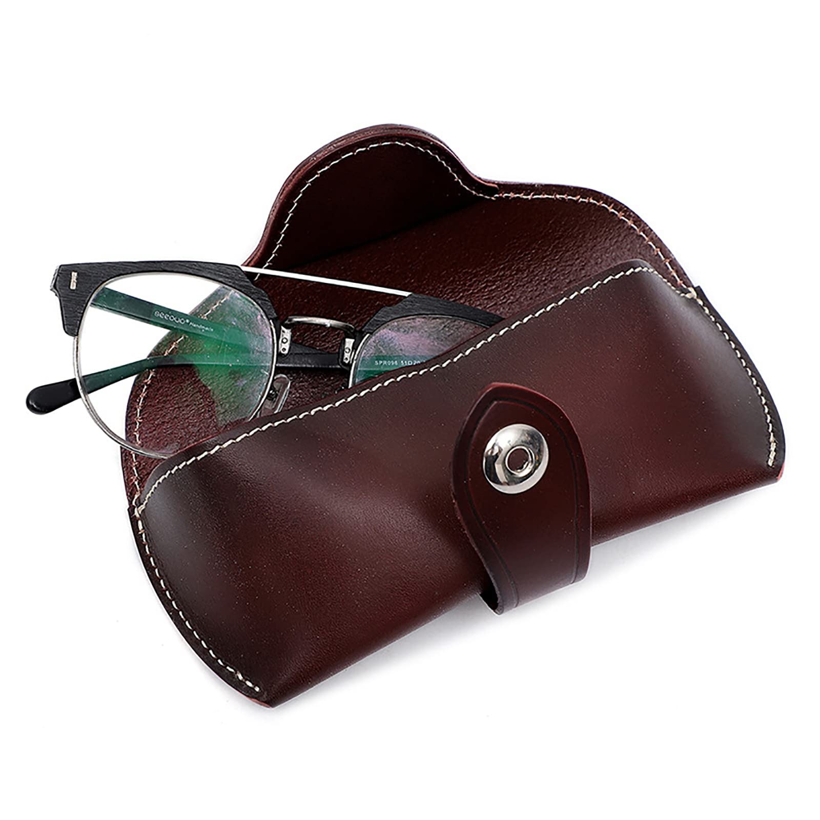 Custodia per Occhiali Custodia for occhiali fatta a mano in pelle conciata al vegetale Vintage per Donna e Uomo