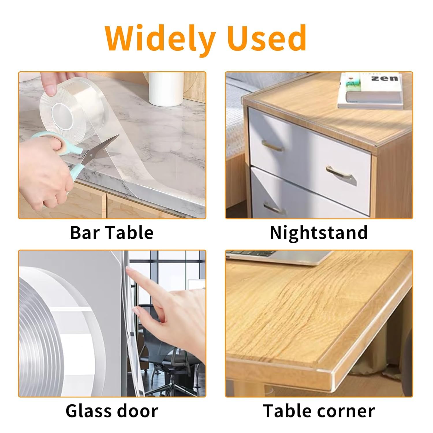5m Protege Coin de Table Bebe Protege Coin de Table Bebe Transparent Protection Table Transparent Protection Meuble Bébé Pré-Adhésif Extra Fort Nano Tape Protection Coin de Table pour Sécurité Bebe