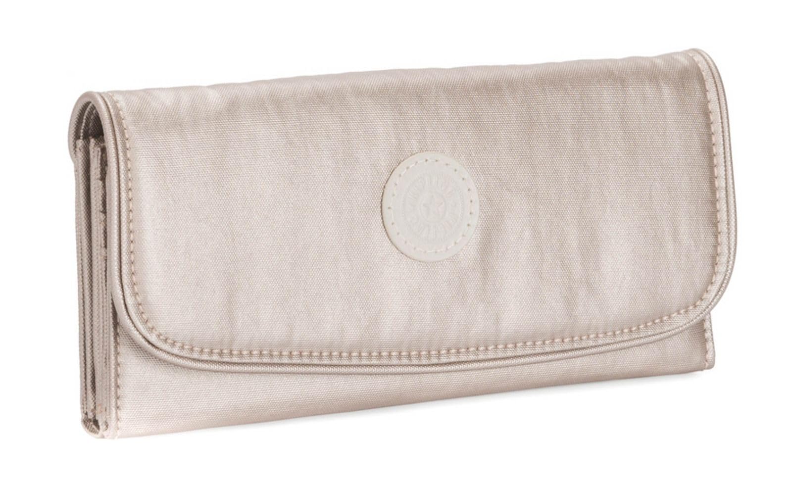 Kipling MONEY LAND Large Wallet, Metallic Glow (Silver)