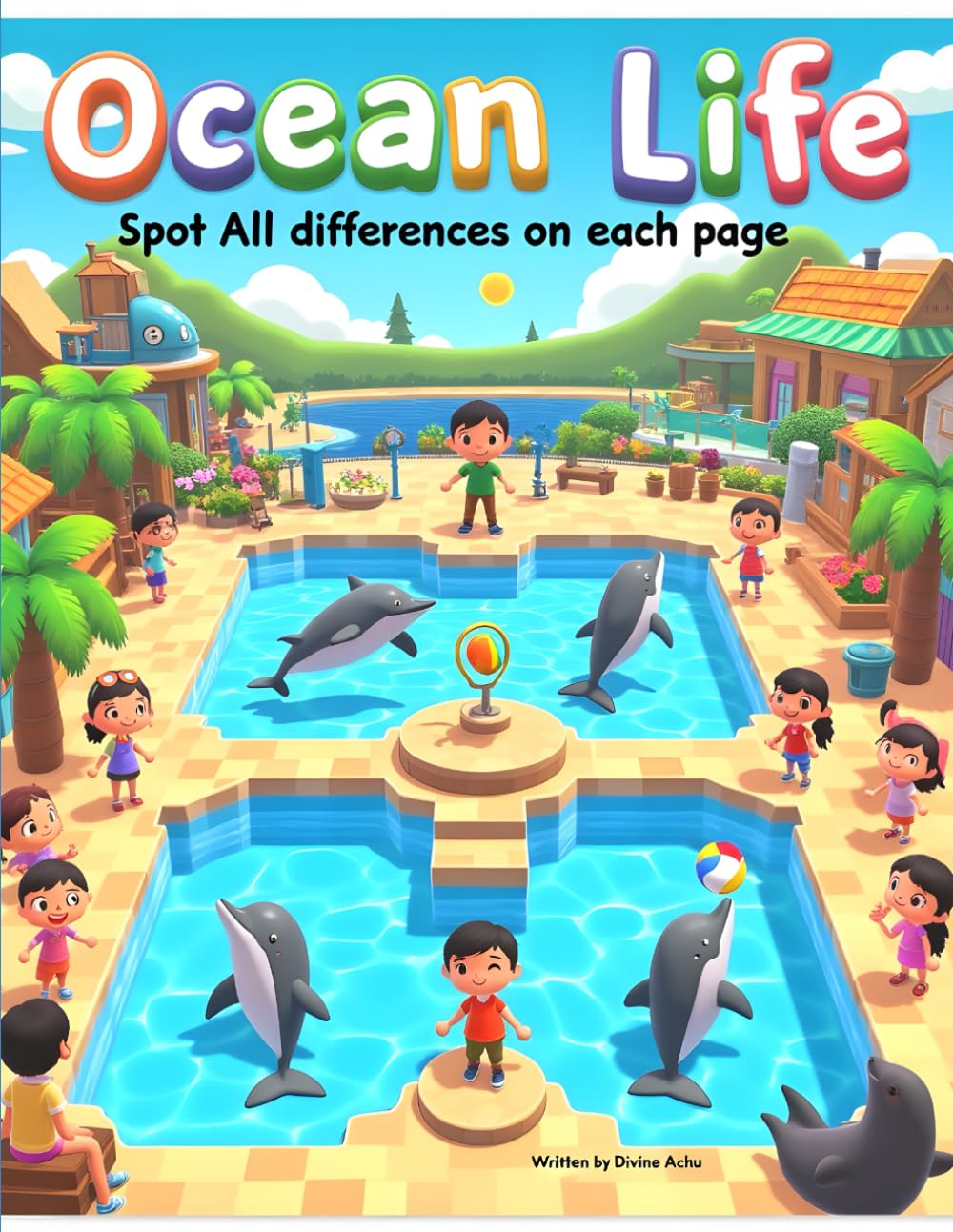 Ocean life: Spot all differences on each page: Answer key provided for all pages