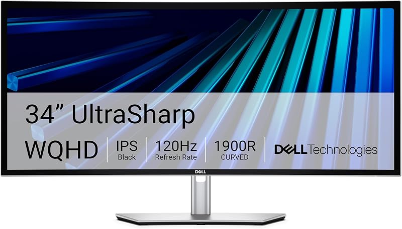 Monitor de buje Thunderbolt curvado UltraSharp 34 - U3426WER | Pantalla curvada, buje Thunderbolt, negro IPS, 120Hz, 3440 x 1440, altura, inclinación, capacidad de ajuste giratorio