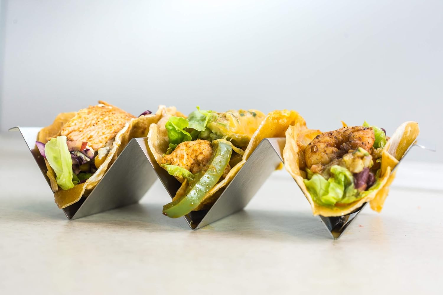 Frее Shірріng Ovеr $50 Taco Holder Stands Stainless Steel, Taco Shell Holder Set of 4, Oven, Taco Tray, Grill, and Dishwasher Safe