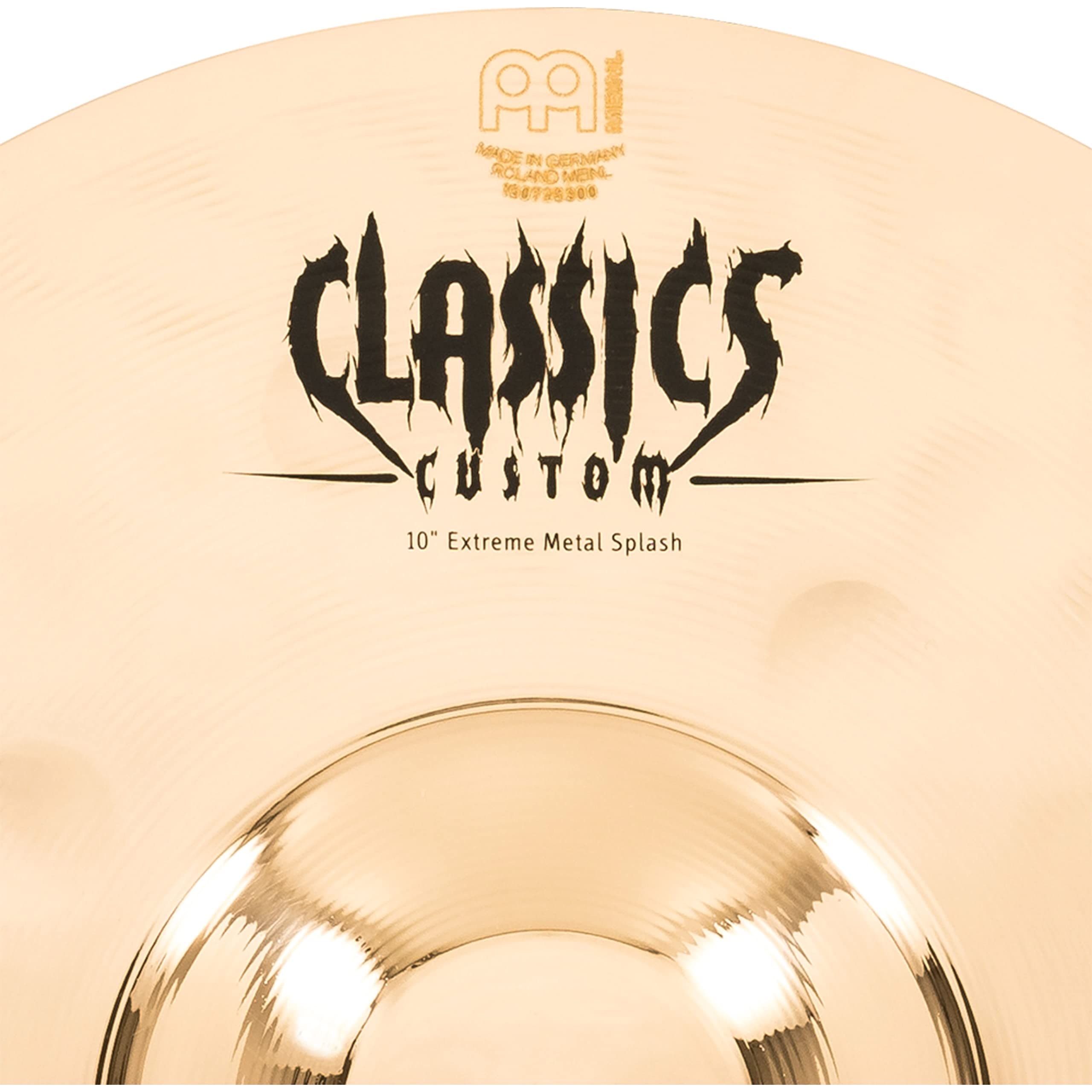 Meinl Cymbals Classics Custom Extreme Metal Piatto Splash 10 pollici (25,40cm) per Batteria - Bronzo B12, Finitura Brillante, Prodotto in Germania (CC10EMS-B)