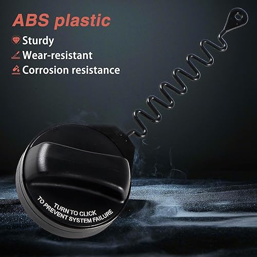 Miniatura 2 de Tapa de llenado de depósito de combustible con correa de amarre de sello compatible con Volvo 240 260 740 760 780 850 940 960 C70 S40 S60 S80 S90