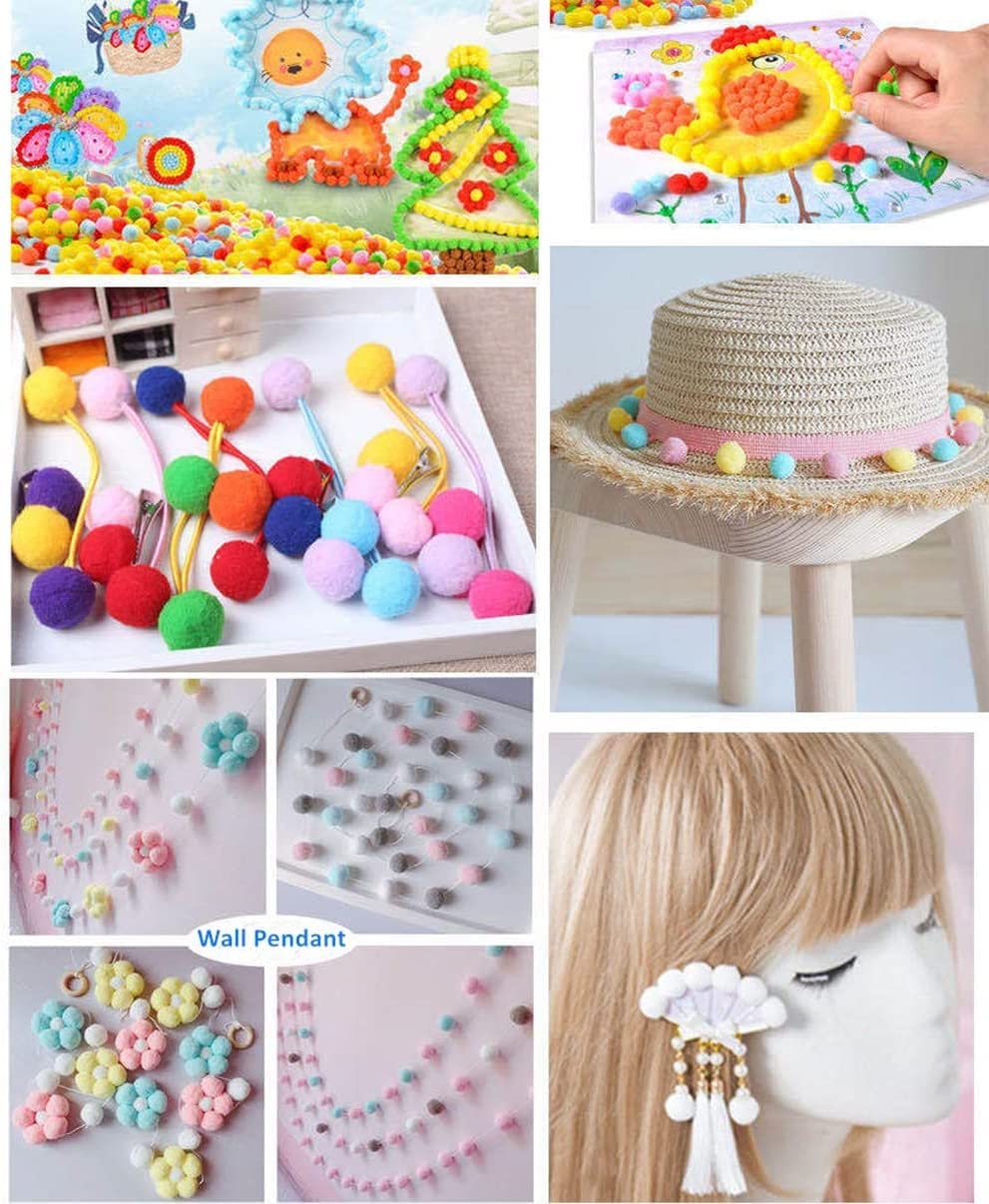 50 pièces Pompons Blancs Doux Balles 40 mm - Grands Pompons Décoratifs