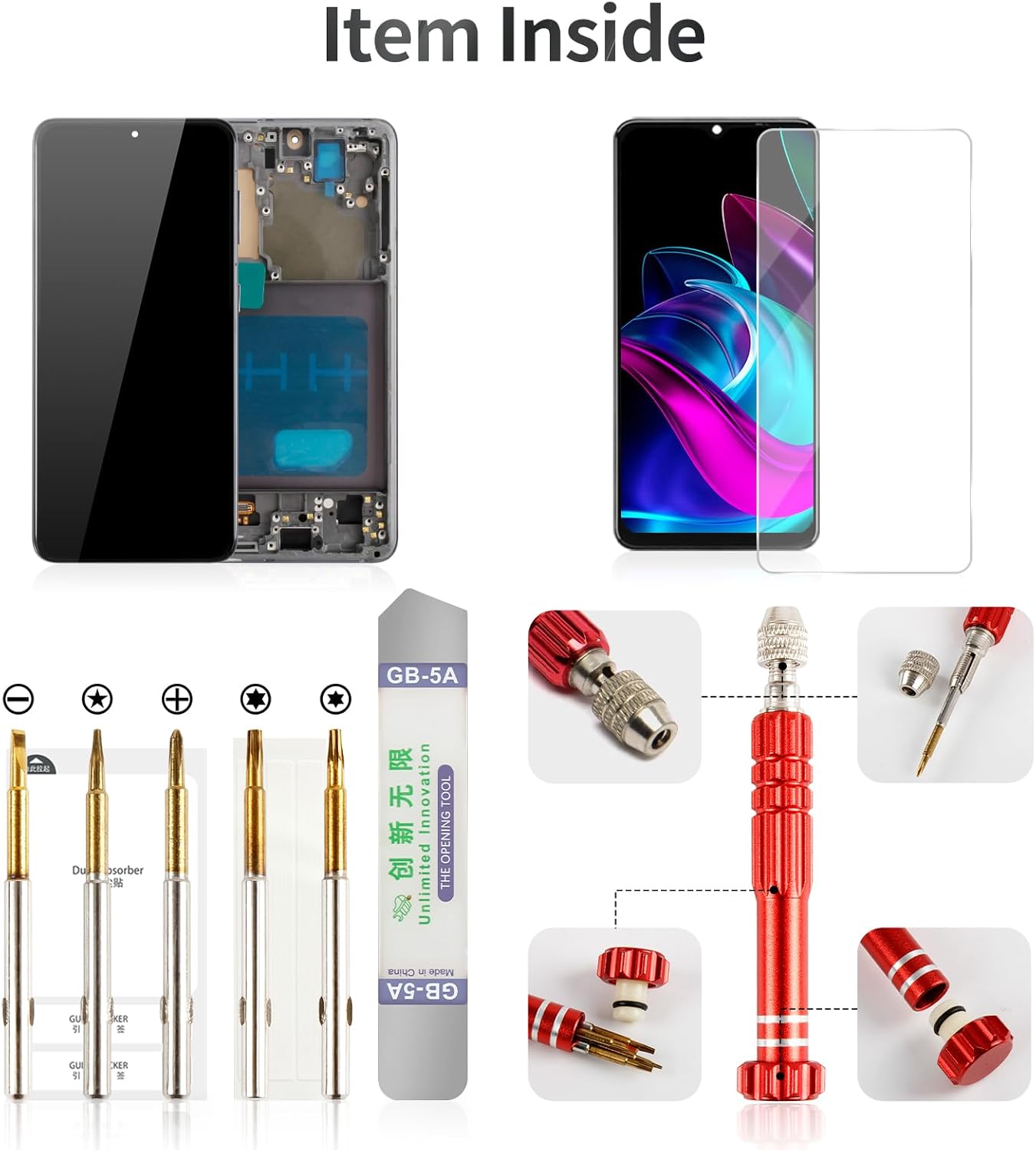 TFT for Samsung S21 4g LCD Screen Replacement Digitizer for Samsung S21 5g SM-G991U Screen for Galaxy S21 5g SM-G991W Display Touch Assembly with Frame SM-G990 SM-G991 Black