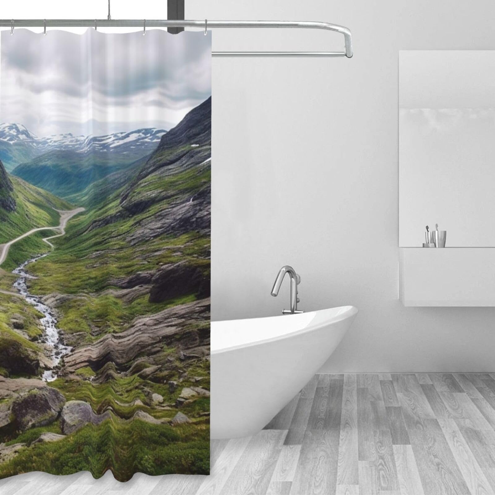 Rideau de douche 152 x 183 cm avec 12 crochets inclus