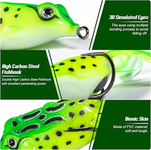 Miniatura 3 de Goture Kit de señuelos de pesca suaves con ganchos de gusano, 30335560 piezas, cebos de PVC rectosremo  tenedor cola para pesca de lubina, cebos de