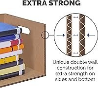Vista 5 de Bankers Box Caja de mudanza clásica pequeña, paquete de 10 unidades, asas reforzadas, montaje sin cinta, caja de corrugado con tapa, 15 x 12 x 10