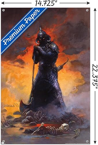Miniatura 9 de Trends International Frank Frazetta - Póster de pared de Death Dealer 3, 22.37 x 34.00 pulgadas, paquete de póster premium y alfiler