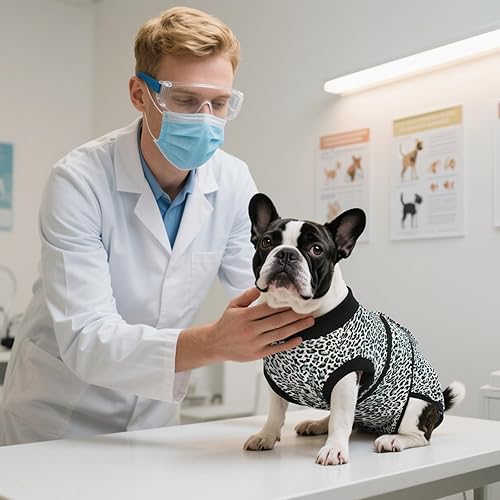 Miniatura 49 de Kuoser Traje de cirugía para perro, cómodo traje de recuperación para perros, mameluco protector posoperatorio, alternativa suave al cuello E