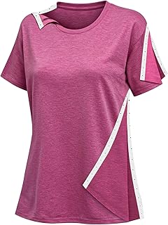 Post Surgery Shirt for Women Shoulder Surgery Shirts Full Snap-Open Arm Shoulder Recovery Clothing-Chemo