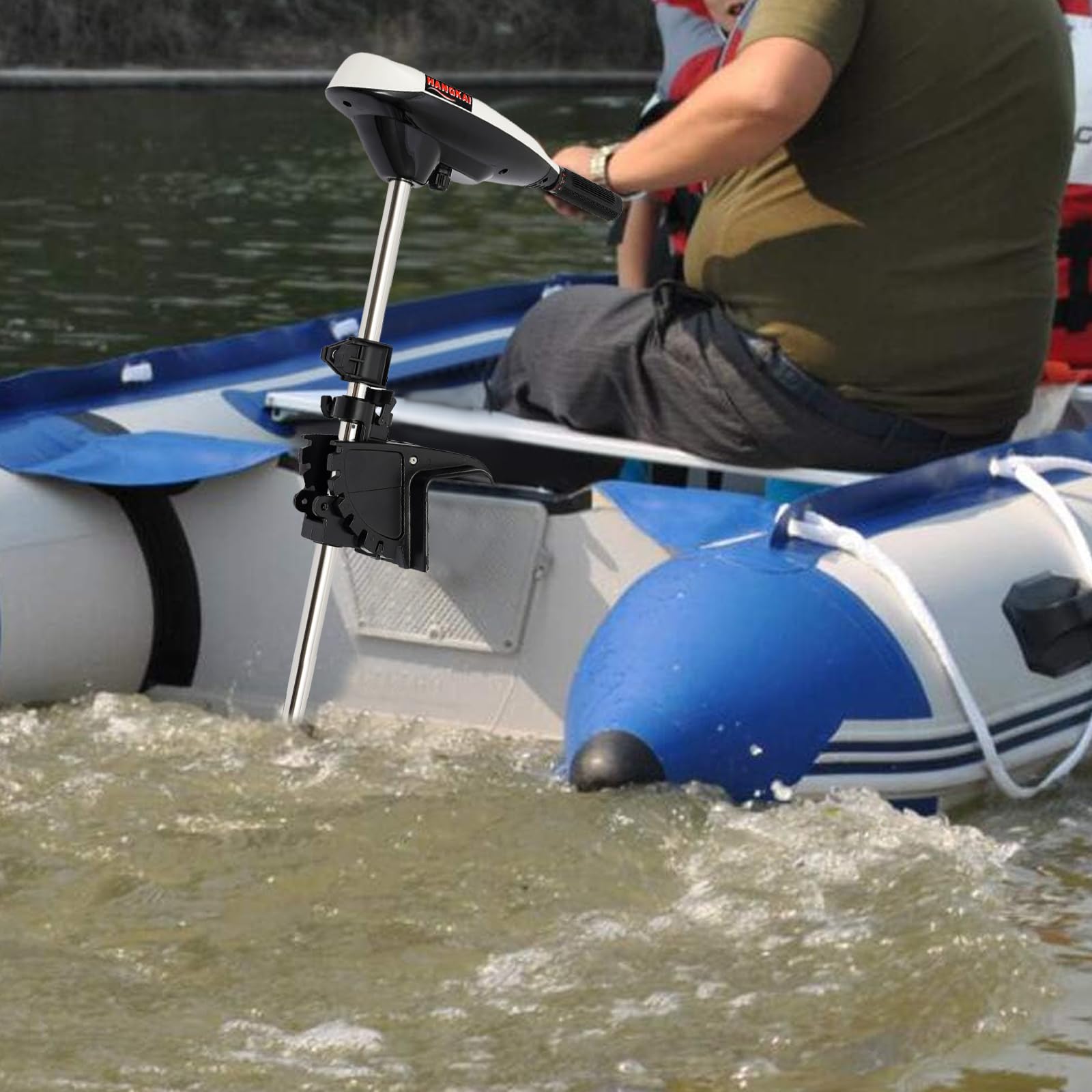 Motore elettrico fuoribordo da 12 V, spazzola elettrica esterna per barche, gommoni, 660 W 65LBS