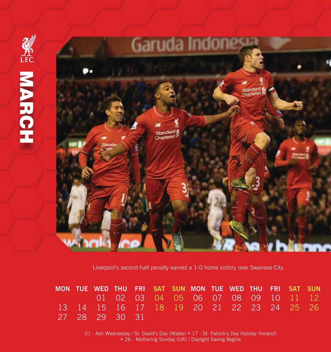 Liverpool Official 2017 Desk Easel Calendar
