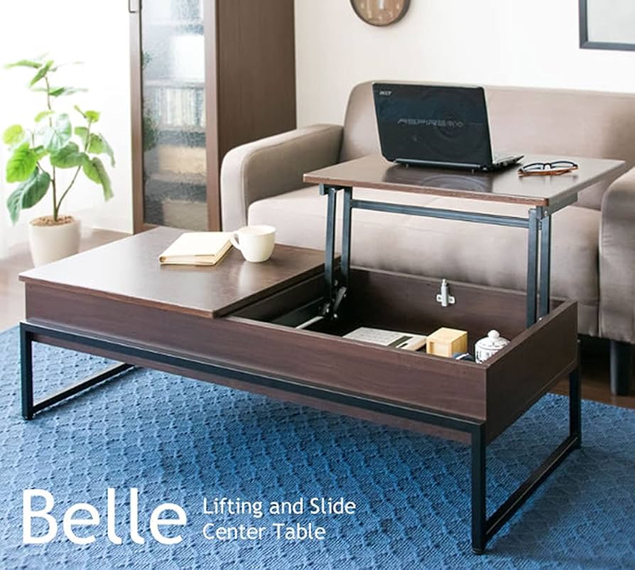 Amazon.co.jp: 宮武 リフトアップセンターテーブル CT-L1250 BR