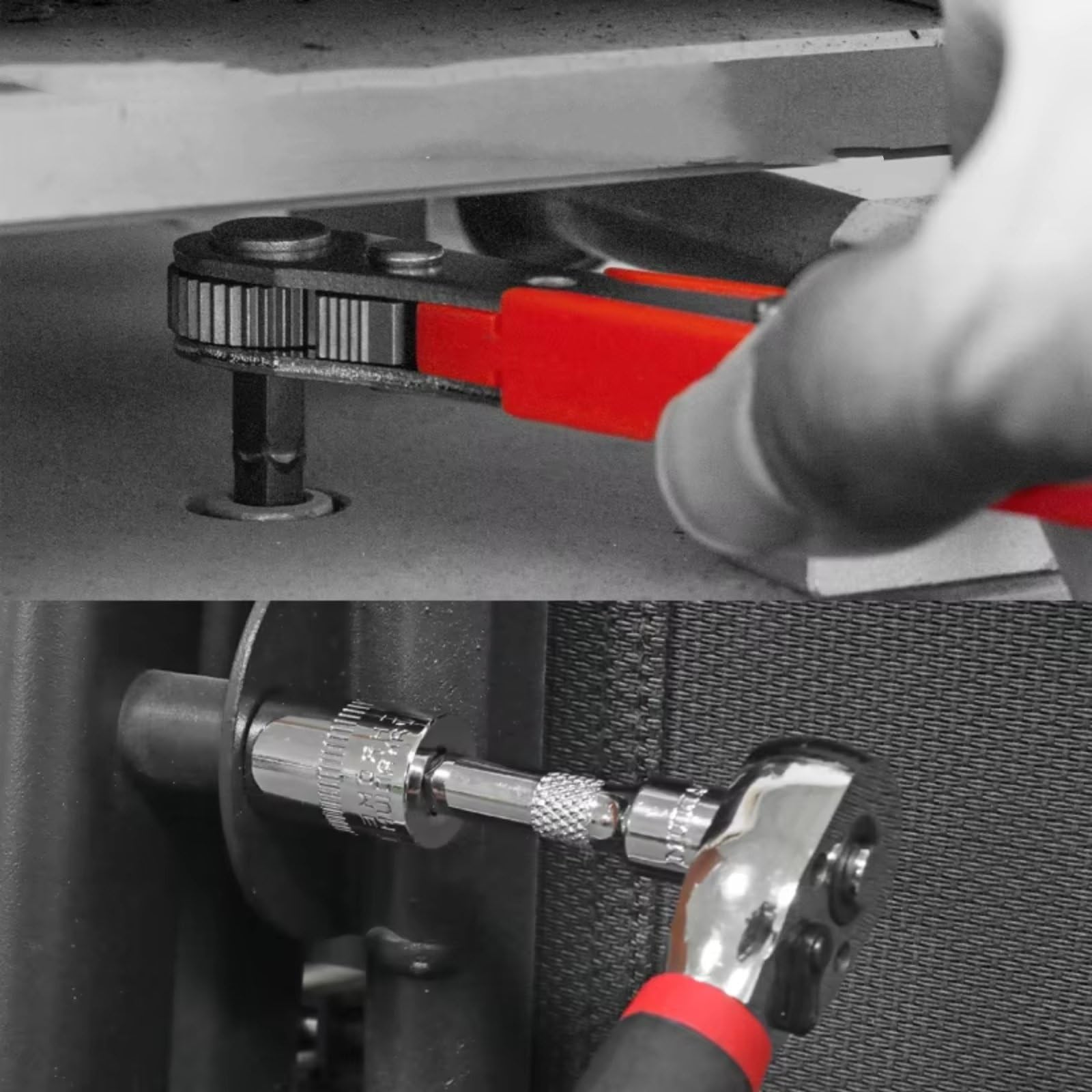 Set attrezzi da officina Set Di 48 Punte A Bussola Da 1/4" Con Cricchetto 32 Punte PH/T/esagonali 10 Prese Aste Di Giunzione E Custodia Portatile Auto/casa Utensili Manuali Fai Da Te
