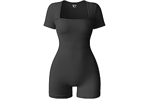 Flexible and Fashionable Short Sleeve Yoga Rompers for Female Athletes