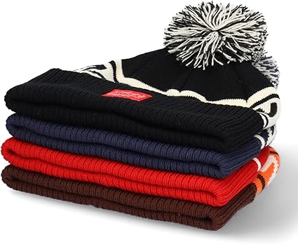 Amazon | [マンハッタンポーテージ] ジャガード ボンボンニット帽 ぼん